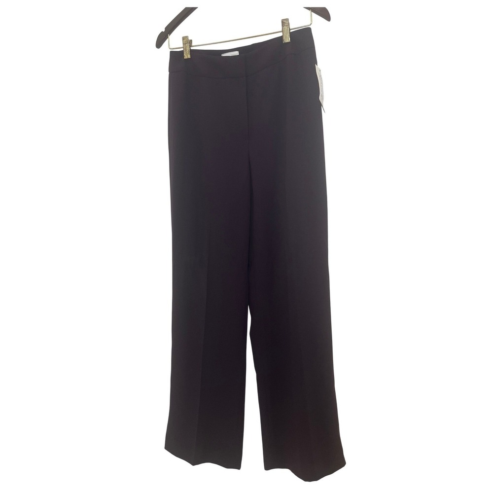 Willi Smith Dress‎ Pants Women 6 Dark Purple New Wide Leg Trousers
